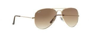 Слънчеви очила Ray-Ban RB3025 001-51 Aviator Gold Brown little right